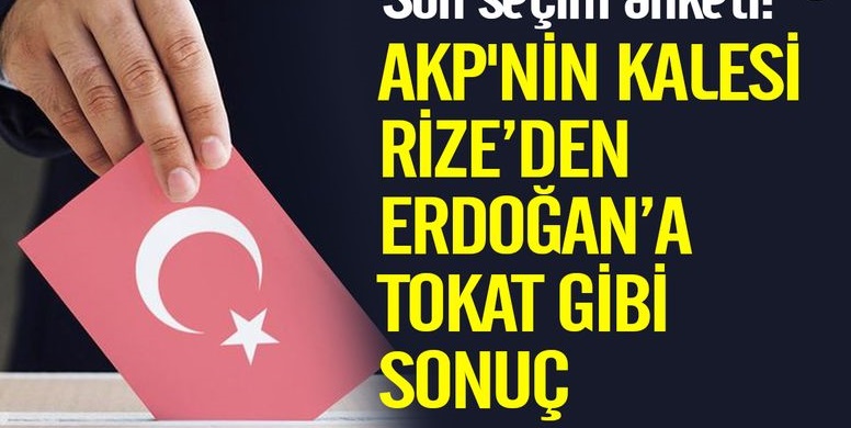 AKP'nin kalesi Rize’den Erdoğan’a tokat gibi sonuç
