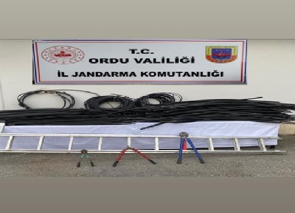 Ordu’da kablo hırsızlığı yapan 3 kişi, tutuklandı