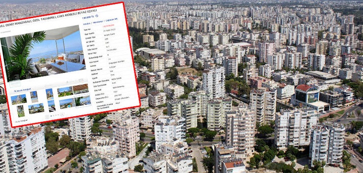 Antalya'da 1 yıllık peşin aylık 130 bin liraya kiralık daire
