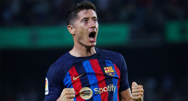 Barça'dan fark, Lewandowski'den rekor