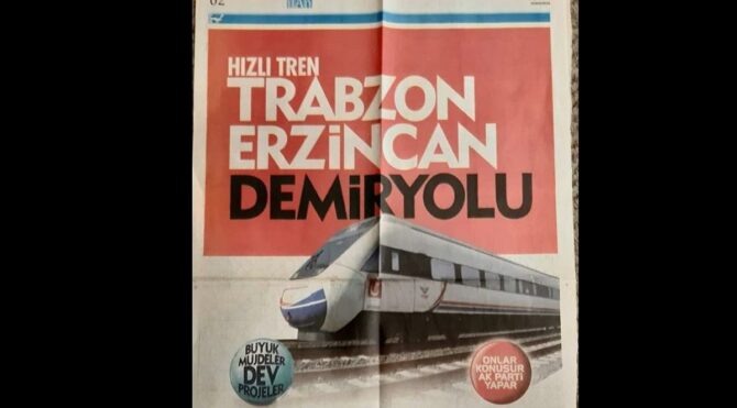 Rize - Erzurum hızlı tren hattı projesi 2053 yılına kaldı