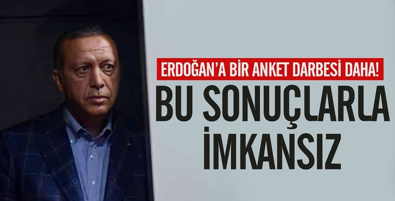 Erdoğan’a bir seçim anketi darbesi daha! Bu sonuçlarla imkansız