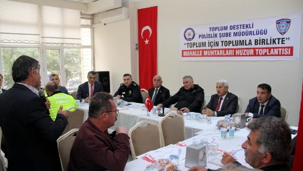 Tokat polisinden muhtarlara yönelik 'huzur' toplantısı