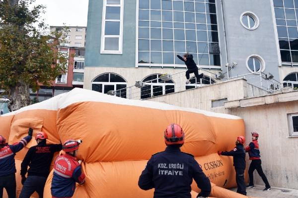 Ereğli Belediyesi'nde yangın tatbikatı