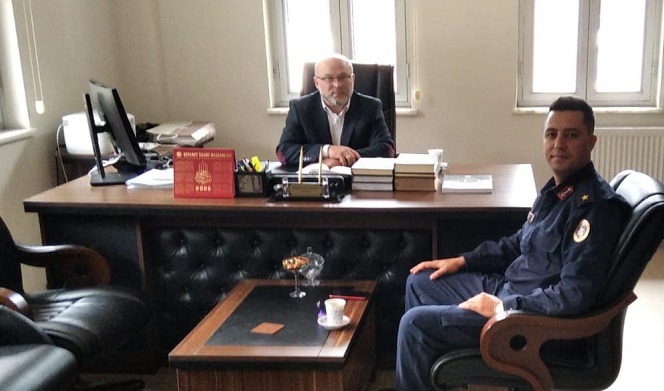 İkizdere Jandarma Komutanı Müftü Nizamettin Keskin’i Ziyaret Etti