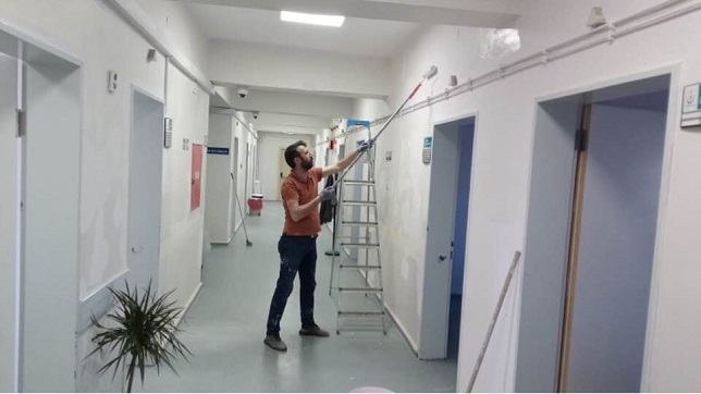 Pazaryeri Devlet Hastanesi duvarları boyandı
