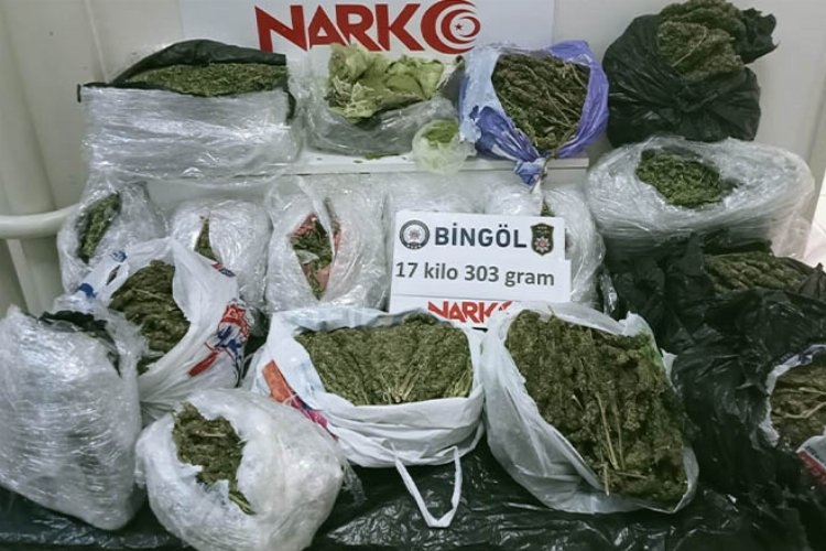 Bingöl’de 17,4 kilogram uyuşturucu ele geçirildi