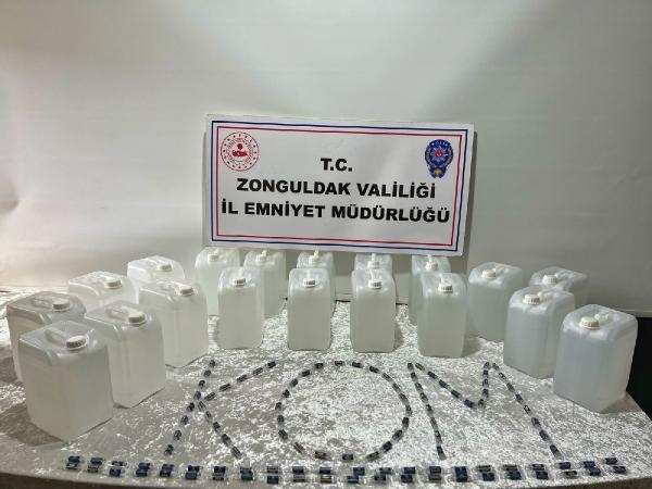 Zonguldak’ta 95 litre etil alkol ele geçirildi 