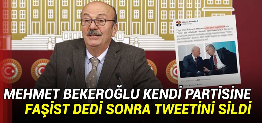 CHP'li Mehmet Bekaroğlu kendi partisine ''faşist'' dedi!