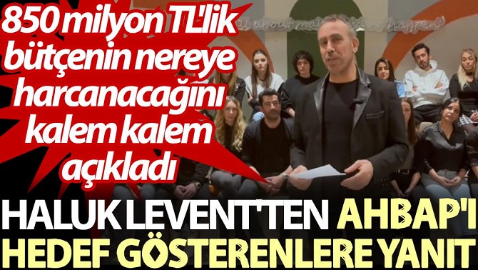 Haluk Levent'ten AHBAP'ı hedef gösterenlere yanıt