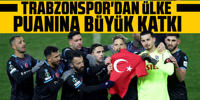 Trabzonspor'dan ülke puanına büyük katkı