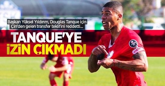 Samsunspor’ d, Douglas Tanque’ ye İzin Çıkmadı