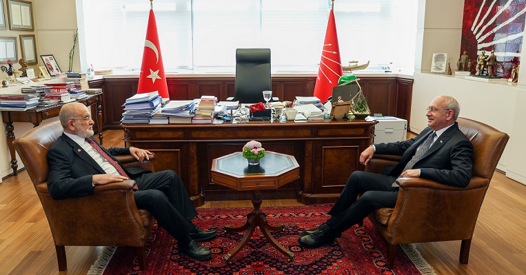 CHP LİDERİ KILIÇDAROĞLU, TEMEL KARAMOLLAOĞLU İLE GÖRÜŞTÜ