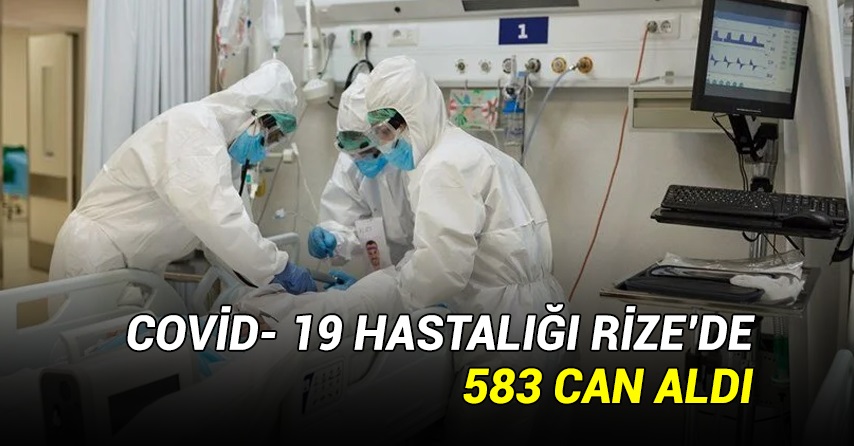 Rize'de 2021 Yılında 583 Kişi Covid-19'dan Hayatını Kaybetti