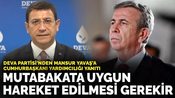 DEVA Partisi'nden Mansur Yavaş'a 'cumhurbaşkanı yardımcılığı' yanıtı