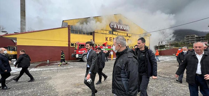 Artvin’deki Çay Fabrikasında Çıkan Yangın Söndürüldü
