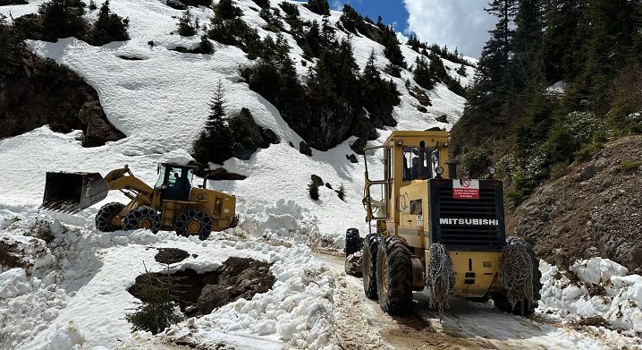 Gito Yayla Yolu Kardan Temizlenerek Ulaşıma Açıldı