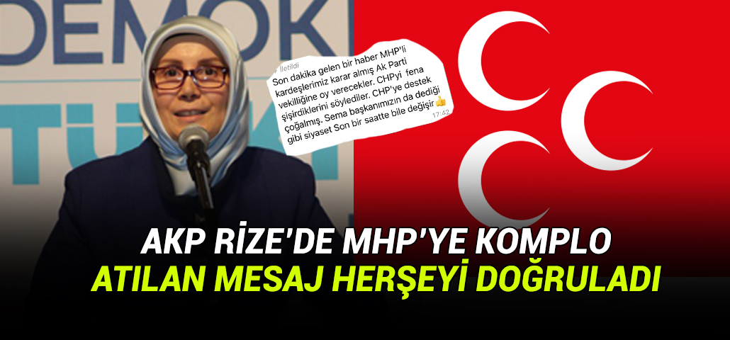 AKP Rize’den MHP’ye Bir Komplo