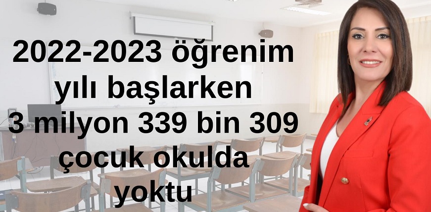 Hüsna Aslan: 1,2 milyon çocuğun okul kaydı bulunmuyor, 3,3 milyon çocuk okulda değil!