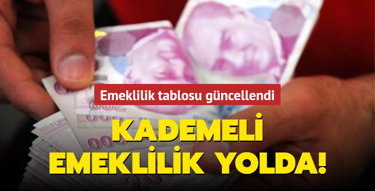 Emeklilik tablosu güncellendi: Kademeli emeklilik yolda!