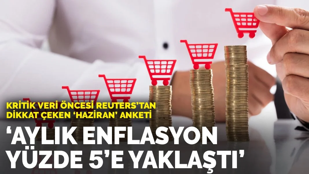 Kritik veri öncesi Reuters'tan dikkat çeken anket: Haziranda aylık enflasyon yüzde 5'e yakın
