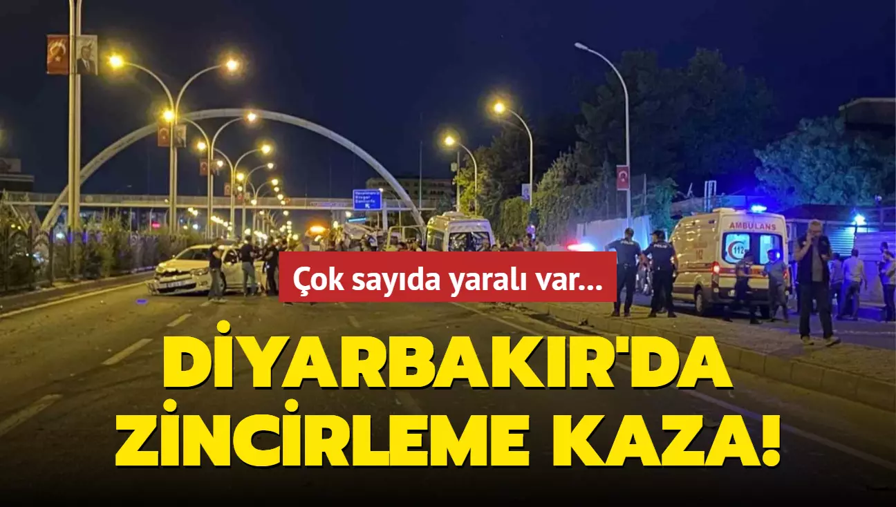 Çok sayıda yaralı var... Diyarbakır'da zincirleme kaza!