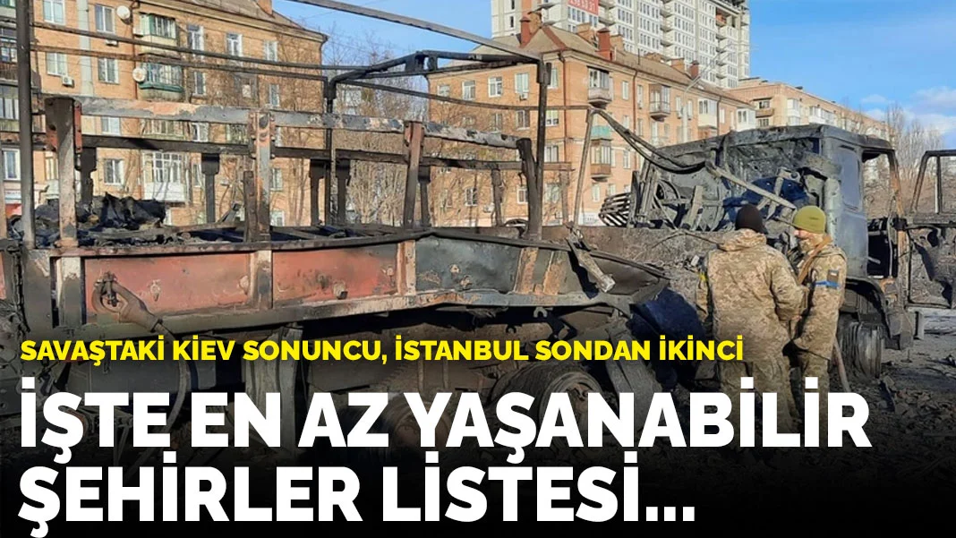 Savaştaki Kiev sonuncu, İstanbul sondan ikinci! İşte en az yaşanabilir şehirler listesi...