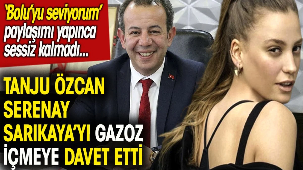 Tanju Özcan Serenay Sarıkaya'yı gazoz içmeye davet etti