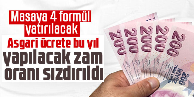 Asgari ücrete bu yıl yapılacak zam oranı sızdırıldı! Masaya 4 formül yatırılacak