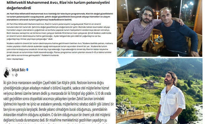 Rize Turizminde Potansiyel Var İşi Bilen Yönetici Yok / Turist Seviciliği Var