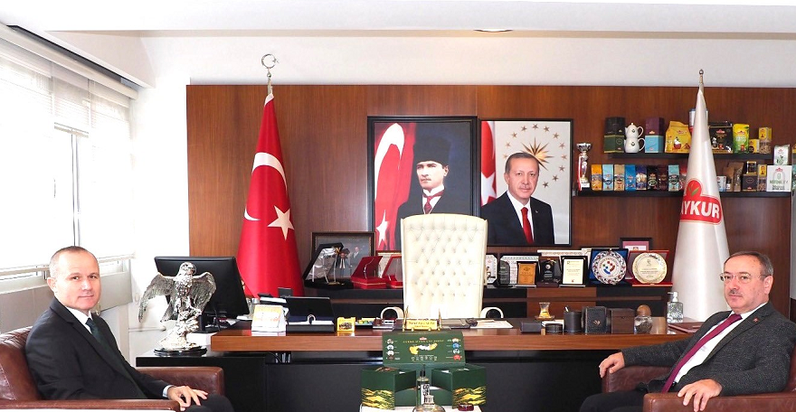 Rize’nin Yeni Emniyet Müdürü Türesin’den Genel Müdürü Alim’e Ziyaret