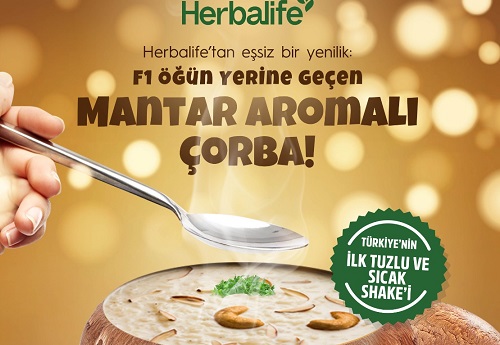 Herbalife’tan ana öğünleri kolaylaştıran mantar aromalı pratik çorba İlave şeker içermiyor
