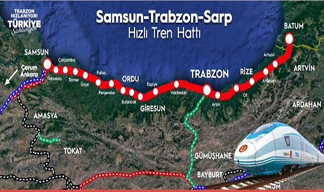 Rize ile Samsun arası 2,5 saat olacak! Karadeniz'e demiryolu inşa ediliyor