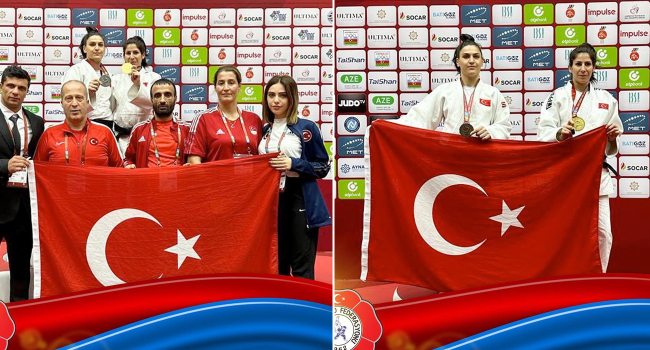 Judoda 1 altın, 1 gümüş madalya