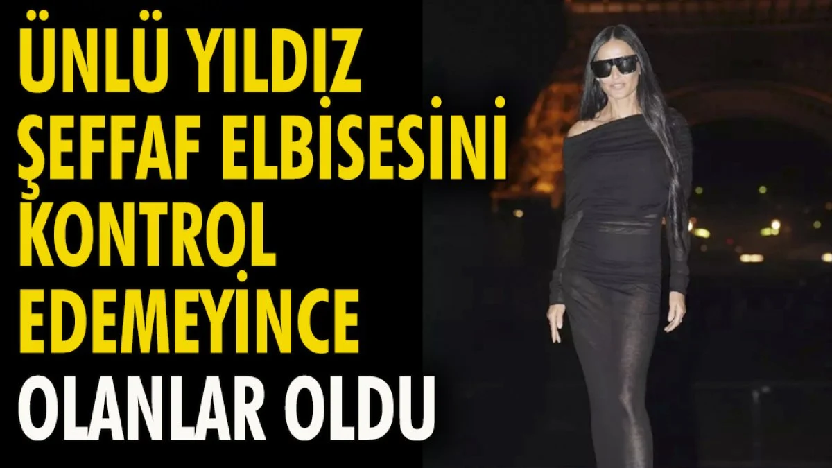 Ünlü yıldız şeffaf elbisesini kontrol edemeyince olanlar oldu