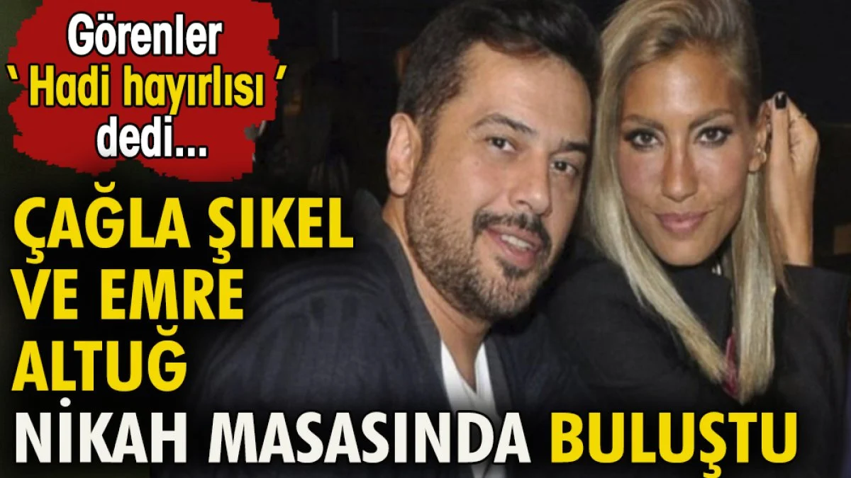 Çağla Şıkel ve Emre Altuğ nikah masasında buluştu. Görenler ''Hadi hayırlısı'' dedi