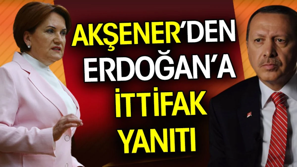 Akşener'den Erdoğan'a ittifak yanıtı