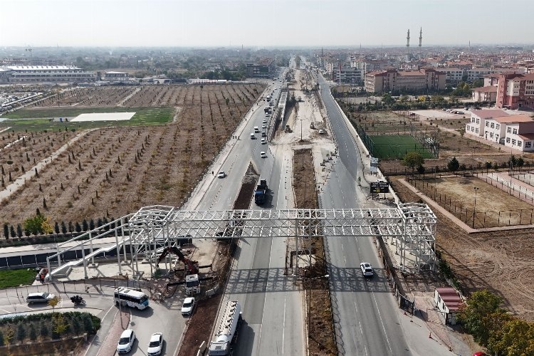 Konya'daki köprülü kavşak bahardan önce tamamlanacak