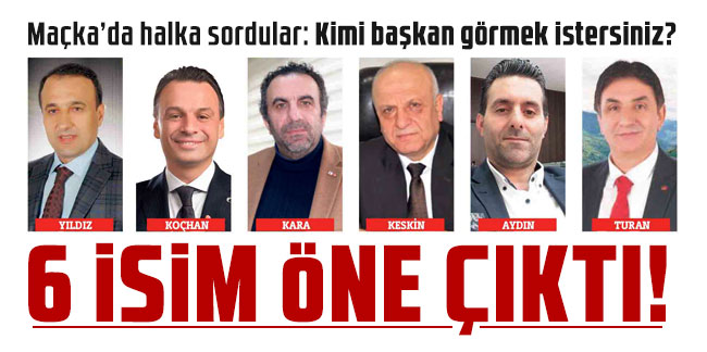 Maçka’da halka sordular: Kimi başkan görmek istersiniz? 6 isim öne çıktı!