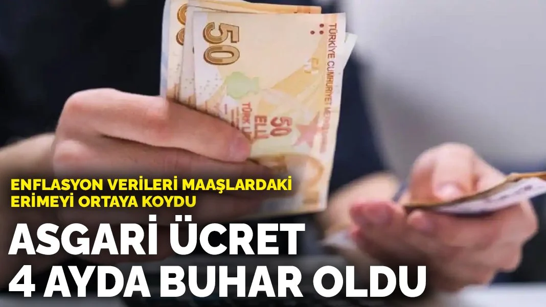 Enflasyon verileri maaşlardaki erimeyi ortaya koydu: Asgari ücret dört ayda buhar oldu