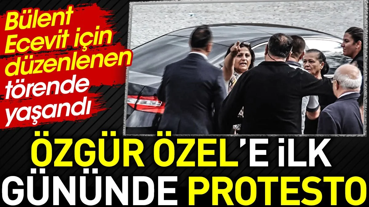 Özgür Özel'e ilk gününde protesto