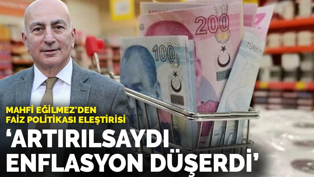 Mahfi Eğilmez'den faiz politikası eleştirisi: Artırılsaydı enflasyon düşerdi