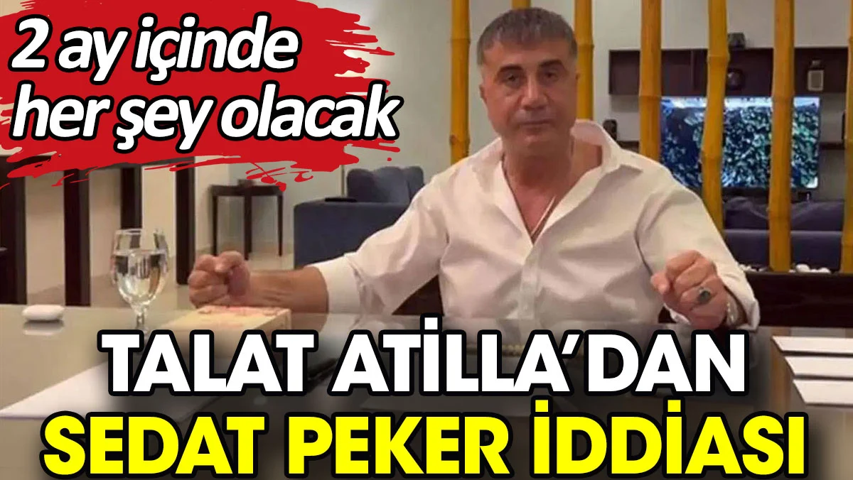 Talat Atilla’dan Sedat Peker iddiası. 2 ay içinde her şey olacak