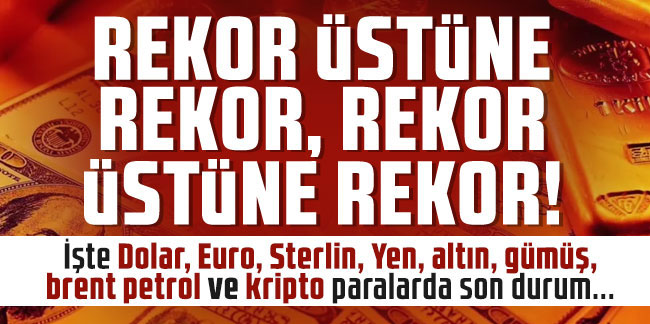 Dolar ve Euro'dan yeni rekor; altın zirvede!