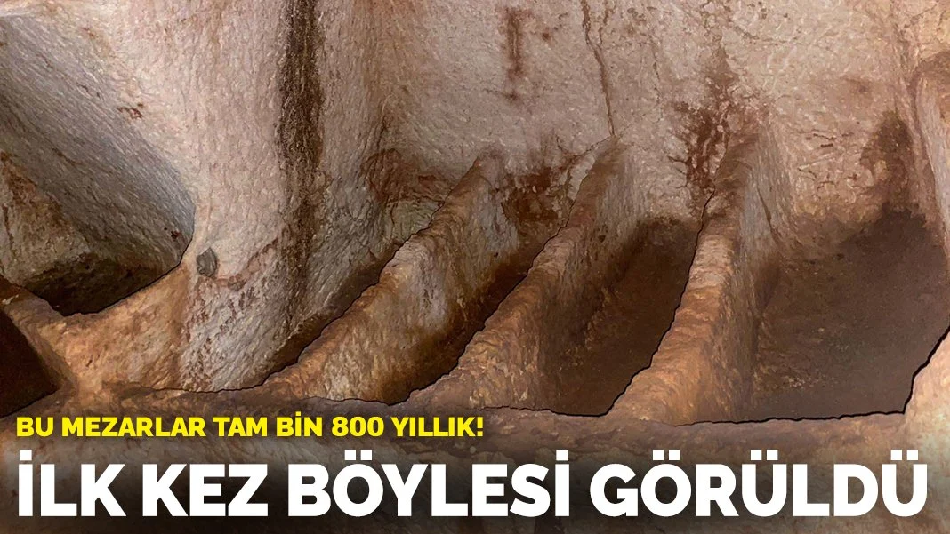 İlk kez böylesi görüldü! Bu mezarlar tam bin 800 yıllık
