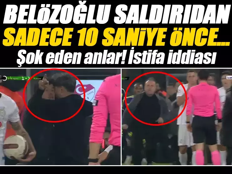 Şok eden anlar! Emre Belözoğlu, Meler'e saldırıdan 10 saniye önce böyle görüntülendi! İstifa iddiası
