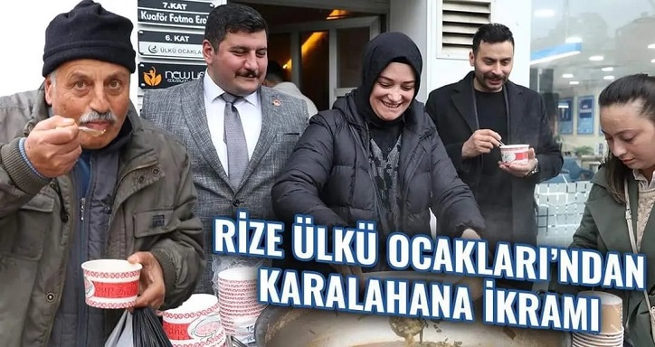 Rize Ülkü Ocakları Karalahana Çorbası Dağıttı