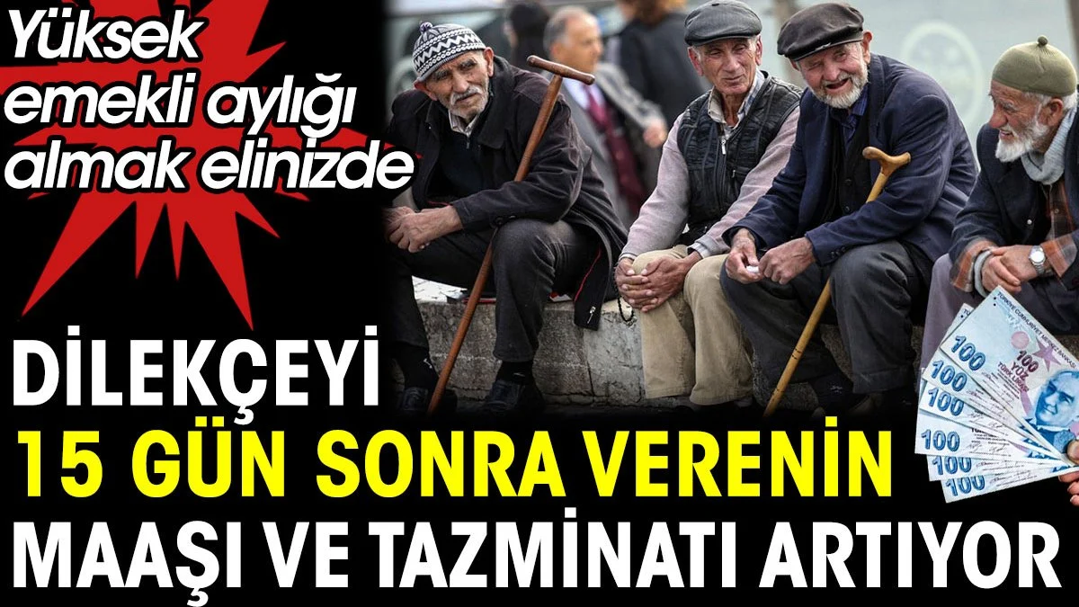 Dilekçeyi 15 gün sonra verenin maaşı ve tazminatı artıyor. Yüksek emekli aylığı almak elinizde