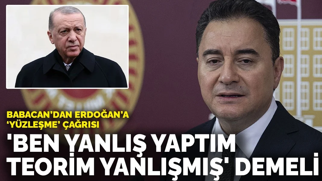 Babacan'dan Erdoğan'a 'yüzleşme' çağrısı: 'Ben yanlış yaptım, teorim yanlışmış' demeli