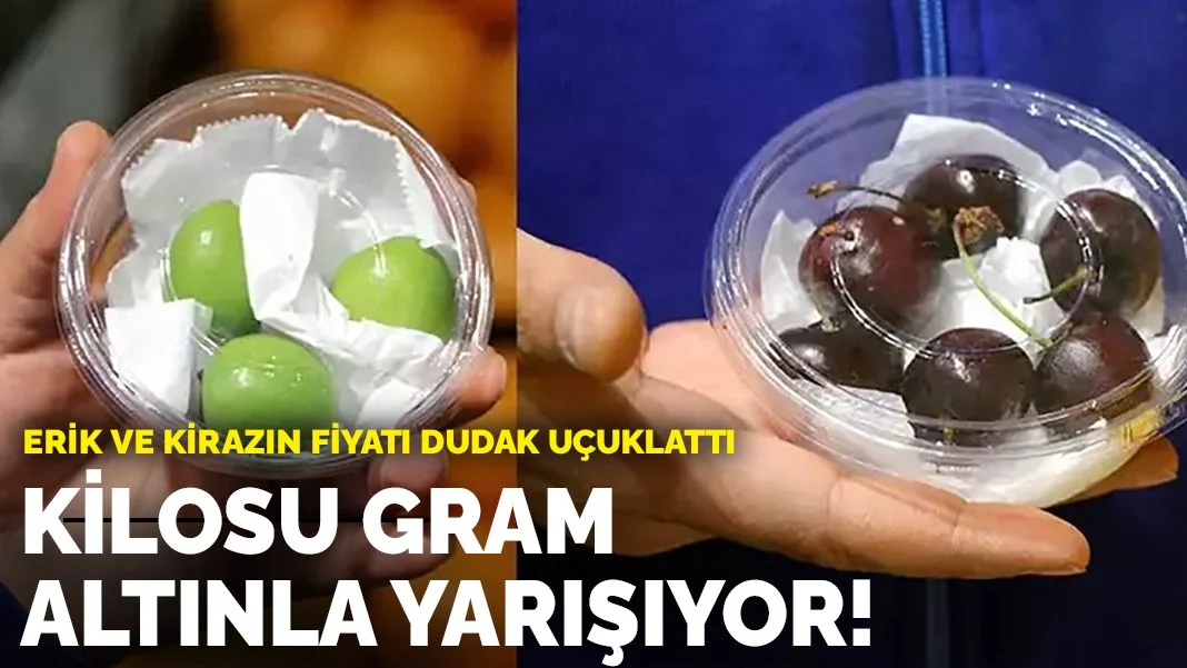 Kilosu çeyrek altınla yarışıyor! Erik ve kirazın fiyatı dudak uçuklattı